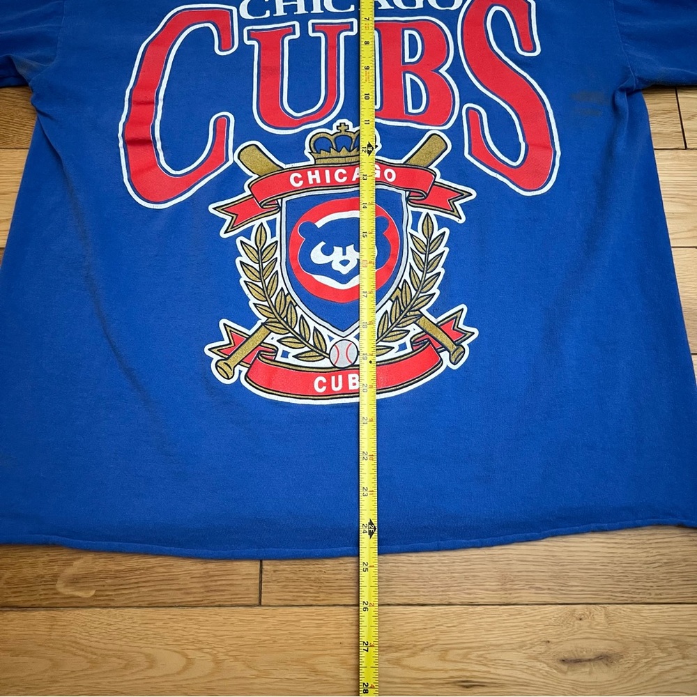 Chicago Cubs Vintage Single Stitch Blue T-Shirt Size Medium - Picture 4 of 8